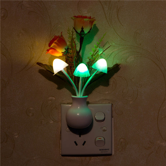 Valentine Rose 7 Colors Changing Light LED Dimming Night Light Control Home Wall Decor Gift