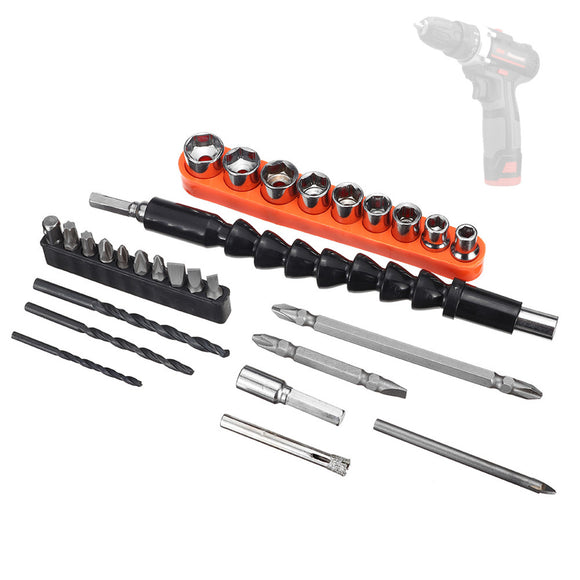 13/22/28pcs In 1 Flexible Shaft Holder Link Screwdriver Tip Electric Drill Kit for Power Drills