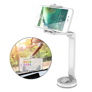 Floveme Adjustable Foldable Car Desktop Stand Suction Phone Holder for Phone Under 5.5 inches