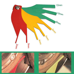 Brake Pad Scale/Thickness Gauge Wear Measuring Auto Maintenance Tool Feeler Gauge Detection