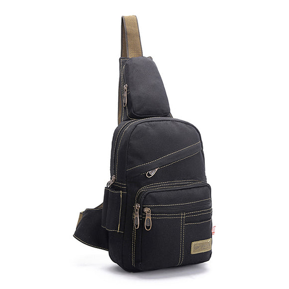 Men Canvas Chest Bag Outdoor Shoulder Bag