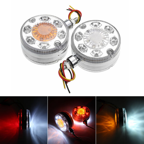 24V 24LED Chrome Red White Amber Side Marker Lights