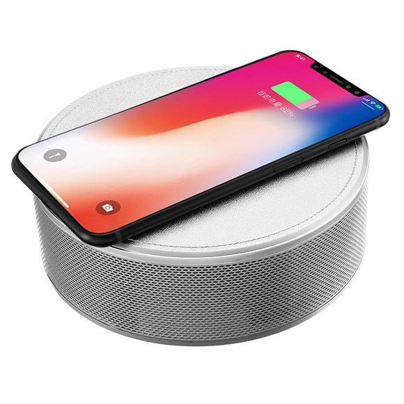 JY-29C Qi Wireless Charger Bluetooth Wireless NFC Speaker Music Player with Alarm Clock