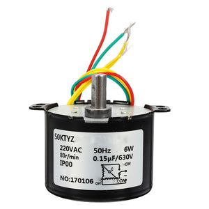 50KTYZ 220V 6W Synchronous Gear Motor Replacement Motor 80r/min 50Hz