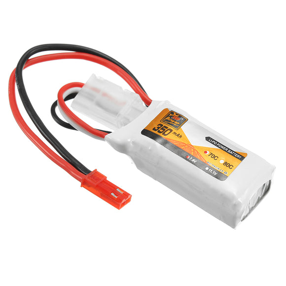 ZOP Power 7.4V 350mAh 70C 2S Lipo Battery JST Plug