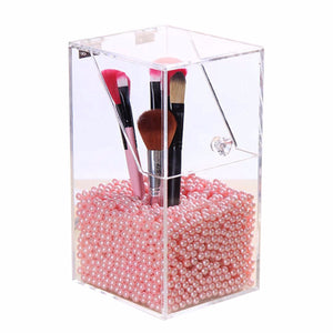 Acrylic Clear Container Dustproof Makeup Case Box Cosmetic Storage Holder Organizer Brush