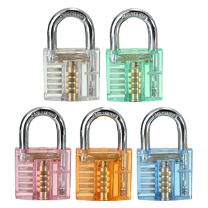 Colorful Transparent Visible Cutaway Padlock Lock Pick For Locksmith Practice Training