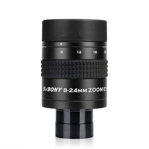 SVBONY SV171 Zoom Eyepiece 1.25 8mm-24mm Zoom FMC for Telescope Black"