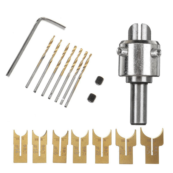 16pcs 14-25mm Wood Bead Maker Beads Drill Bit Milling Cutter Set Woodworking Tool