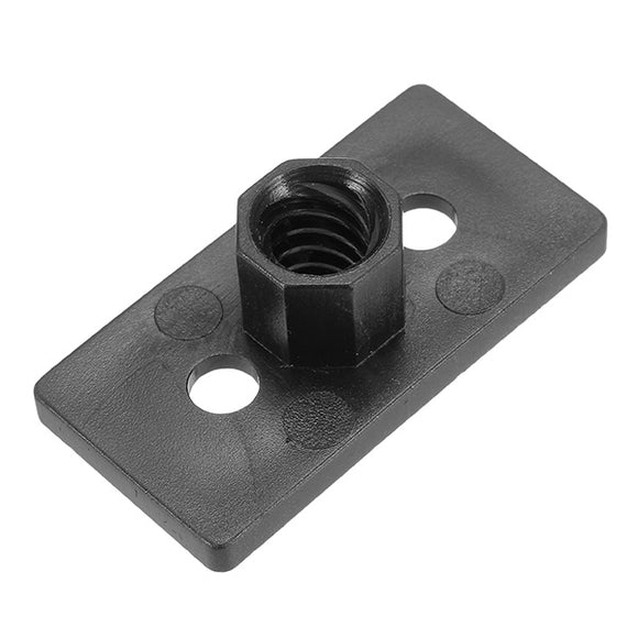 5PCS T8 8mm Lead 2mm Pitch T Thread POM Black Plastic Nut Plate For 3D Printer