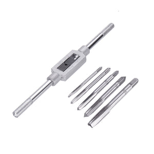 Drillpro M3-M12 Spanner with 5pcs M3-M8 HSS Screw Thread Metric Hand Tap Machine Screw Tap