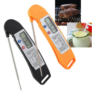 Foldable Digital Instant Read Food Probe Cooking Meat Kitchen BBQ Thermometer