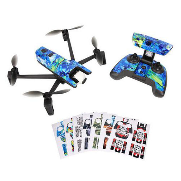 Waterproof Stickers DIY PVC Decal Skin Cover for Parrot Anafi Drone Body Remote Controller Battery