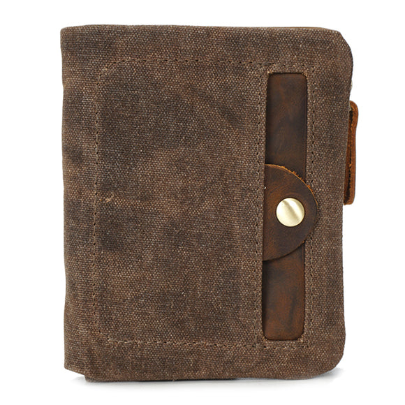 Men's Retro Canvas Waterproof Business Casual Wallet