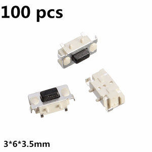 100Pcs  Tact Tactile Push Button Switch SMD SurfacE-mount Momentary