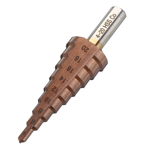 Drillpro M35 Cobalt Step Drill 4-12/4-20/4-32mm HSS Drill Bits Triangle Shank For Stainless Steel