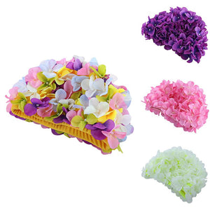 Flowers Design Cap Delicate Personalized Three-dimensional Petal Swimming Caps for Long Hair Sale