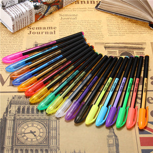 18 Pcs Color Gel Pen Set Adult Coloring Book Ink Pens Drawing Painting Craft Art