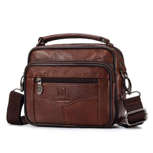 FUZHINIAO Men Genuine  Leather Messenger Bag Trip Small Crossbody Shoulder Bag Male Handbag