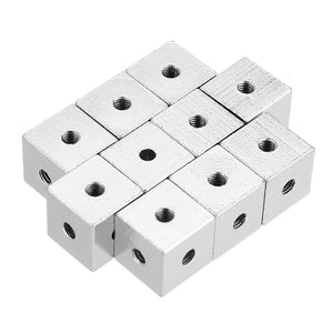 30pcs 10x10x10mm Six-sided Copper Fixed Block Six Sides Nut Plate Connection Block 10 * 10 * 10 Square Fixed Block