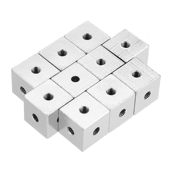 30pcs 10x10x10mm Six-sided Copper Fixed Block Six Sides Nut Plate Connection Block 10 * 10 * 10 Square Fixed Block