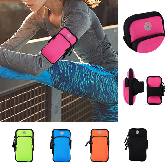 Women And Men Outdoor Waterproof Sports Arm Bag Phone Bag Running Arm Bag With Headphone Plug