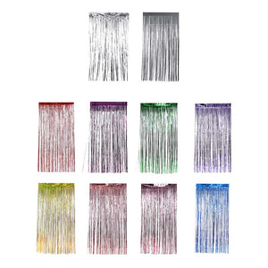 1 x 2M Metallic Foil Fringe Door Curtains Party/Christmas/Birthday/Wedding Photo Booth Props Backdrop Decor