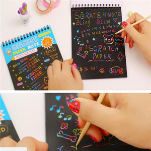 Fun Puzzle DIY Doodling Scrapbook Painting Book Kids Children Educational Toys