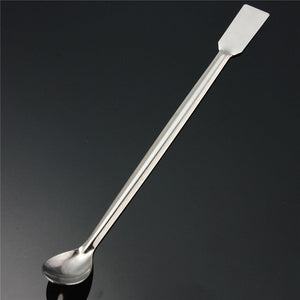 200MM Stainless Steel Horn Spoon Medicinal Ladle With Spatula