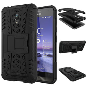 Two in one Black Protective Holder Stand Hard Case For ASUS Zenfone GO ZC500TG