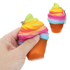 Elsa Squishy Ice Cream 10cm Slow Rising With Packaging Phone Bag Strap Decor Gift Collection Toy