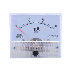 85C1 DC mA Ammeter 0-10MA 30MA 50MA 100MA Analog Current Panel Meter Ammeter