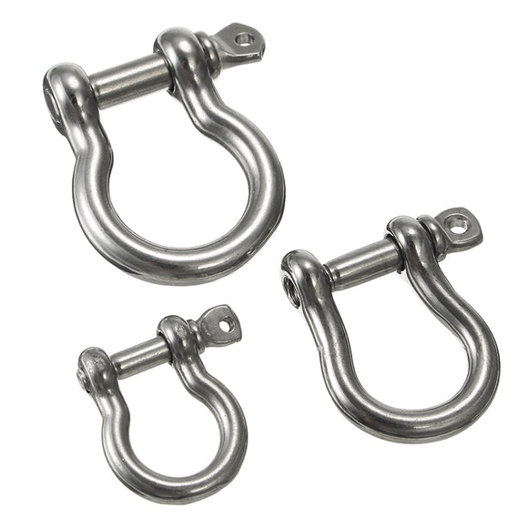 M4 M5 M6 D Ring Bow Shackle with Screw Pin 304 Stainless Steel Bracelet Shackle