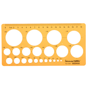 Small Circle Round Circular Drawing Template KT Soft Plastifc Ruler Design Drafting Stencil