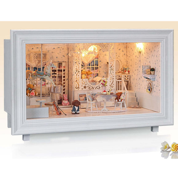 iie create K-002 Princess' Dream DIY House With Furniture Light Music Gift House Toy