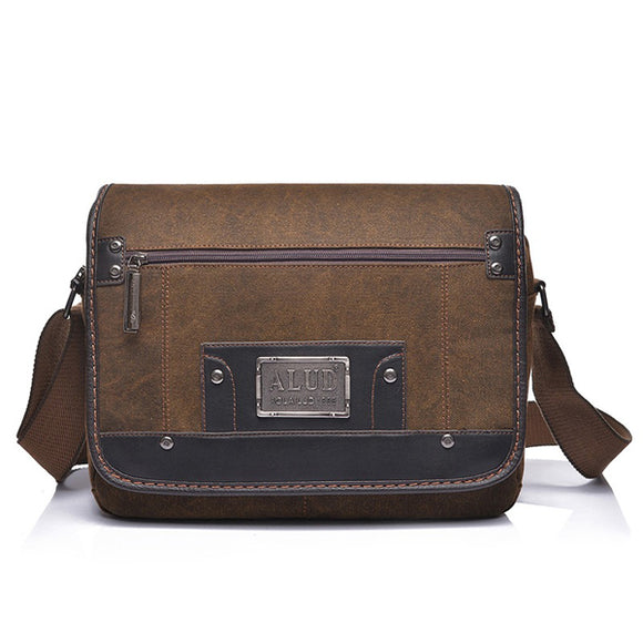 Men Retro Canvas Bag Durable Crossbody Shoulder Bag Casual Messenger Bag