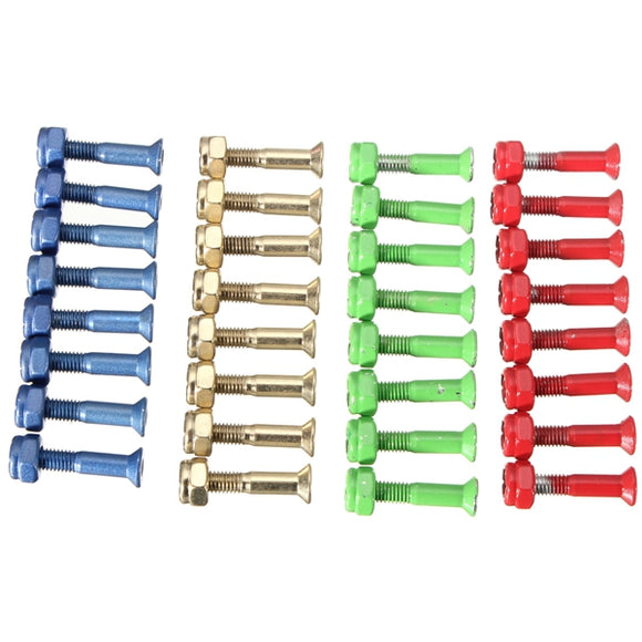 8 pcs Skateboard Truck Bolts Nuts Skateboard Accessories