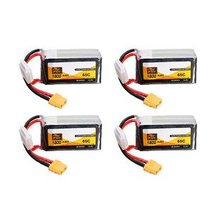 4Pcs ZOP Power 14.8V 1800mAh 65C 4S Lipo Battery XT60 Plug For PFV Racing Drone