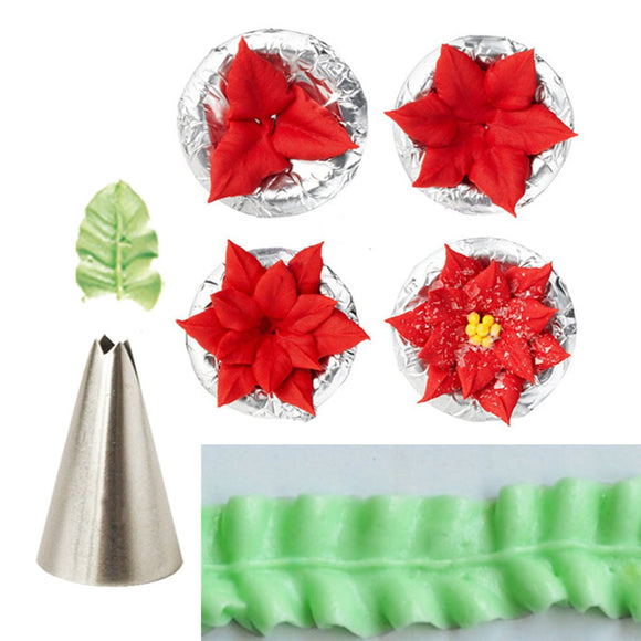 7pcs Leaf Cup Cake Decor Stainless Steel Icing Piping Nozzles Set Pastry Tips