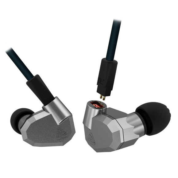 KZ ZS5 HIFI 8 Driver Double Balanced Armatures Double Dynamic Hybrid Headphone with Detachable Cable