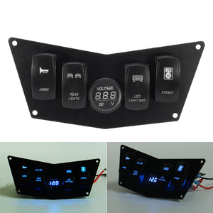 4 Rocker Switch Dash Panel For Polaris Ranger RZR 800S 900XP XP900 570 ATV UTV