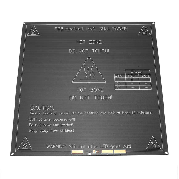 MK3 21*21*3mm 12V/24V 120W Aluminum Heated Bed Plate for 3D Printer