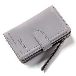 Women Multi-functional Two-folded Fashion Zipper Purses Wallets Card Bags