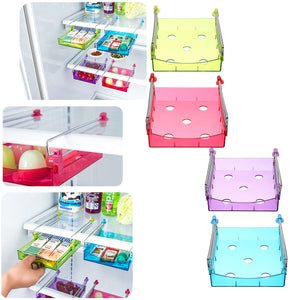 Fridge Space Saver Organizer Slide Under Shelf Rack Home Holder Storage Kitchen