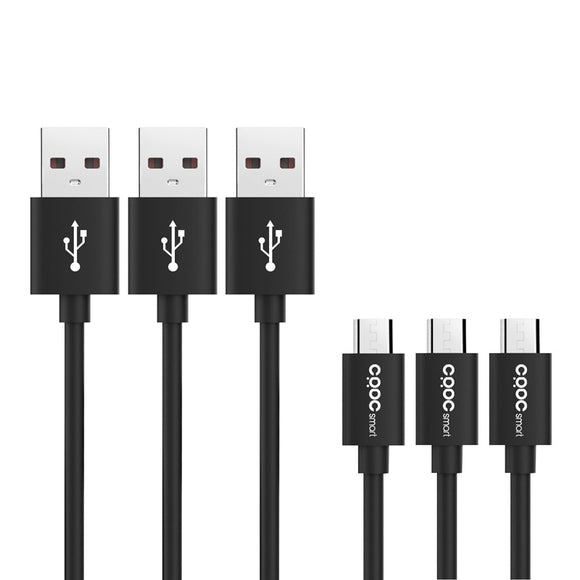 CRDC CB-D10 Micro USB Quick Charging Date Cable 3 Pack 4ft x 3 For Xiaomi 6 Samsung S7
