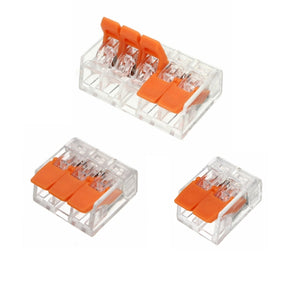 Excellway ET25 2/3/5 Pins Spring Terminal Block Electric Cable Wire Connectors 5Pcs