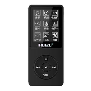 Ruizu X02 8GB 1.8 Inch Screen HIFI FM Alarm Clock MP3 Music Player