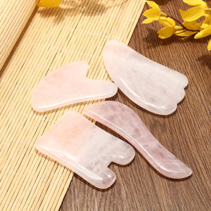 4Pcs Natural Jade Gua Sha Facial Massage Tool Scraping Massage Tool Gua Sha Scraping Tool for Back Legs Arms Neck Shoulder Face Manual Massager