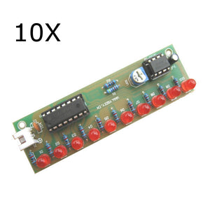 10Pcs NE555 + CD4017 LED Flash DIY Kit 3-5V Light LED Module