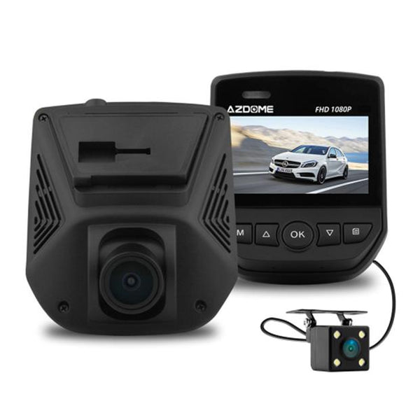 Azdome A305D Dual Lens Car DVR Novatek 96658 Sony IMX323 Video Recorder Dash Cam with Rear Camera